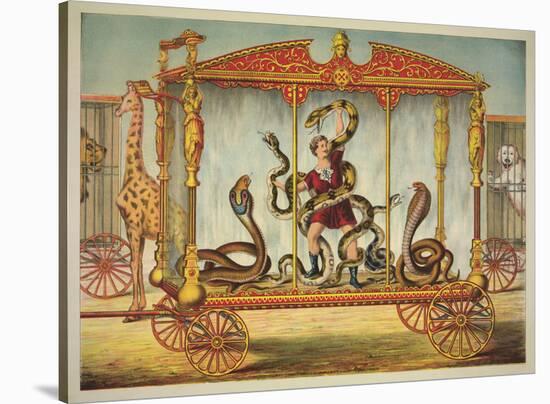 The Snake Wagon-Vintage Reproduction-Stretched Canvas