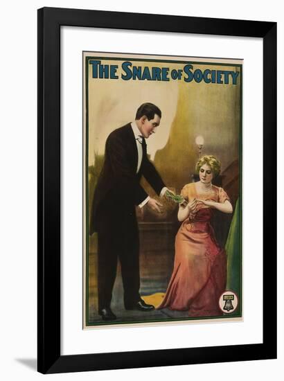 The Snare Of Society - 1911-null-Framed Giclee Print