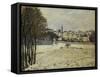 The Snow at Marly-Le-Roi, 1875-Alfred Sisley-Framed Stretched Canvas