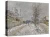 The Snow-Covered Boulevard De Pontoise at Argenteuil, 1875-Claude Monet-Stretched Canvas