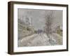 The Snow-Covered Boulevard De Pontoise at Argenteuil, 1875-Claude Monet-Framed Giclee Print