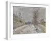 The Snow-Covered Boulevard De Pontoise at Argenteuil, 1875-Claude Monet-Framed Giclee Print