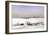 The Snow Covered Bridge-Anders Andersen-Lundby-Framed Giclee Print