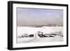 The Snow Covered Bridge-Anders Andersen-Lundby-Framed Giclee Print