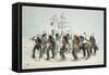 The Snow Shoe Dance,From Catlin's North American Indian Portfolio. Hunting Scenes and Amusements Of-George Catlin-Framed Stretched Canvas