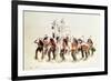 The Snow-Shoe Dance: to Thank the Great Spirit For the First Appearance of Snow-George Catlin-Framed Giclee Print