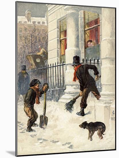 The Snow Sweepers-null-Mounted Giclee Print