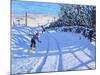 The snowboarder, Dove Head,Derbyshire, oil on canvas) 2021-Andrew Macara-Mounted Giclee Print