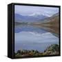 The Snowdon Range from Capel Curig Across Llynnau Mymbr, Snowdonia National Park, North Wales, UK-Roy Rainford-Framed Stretched Canvas