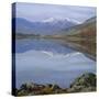 The Snowdon Range from Capel Curig Across Llynnau Mymbr, Snowdonia National Park, North Wales, UK-Roy Rainford-Stretched Canvas
