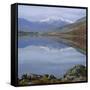 The Snowdon Range from Capel Curig Across Llynnau Mymbr, Snowdonia National Park, North Wales, UK-Roy Rainford-Framed Stretched Canvas