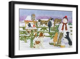 The Snowman and His Friends-Catherine Bradbury-Framed Giclee Print