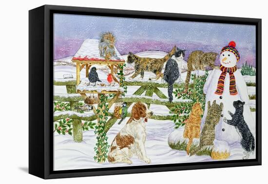 The Snowman and His Friends-Catherine Bradbury-Framed Stretched Canvas