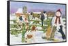 The Snowman and His Friends-Catherine Bradbury-Framed Stretched Canvas