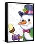 The snowman and ice-cream-Olga And Alexey Drozdov-Framed Stretched Canvas
