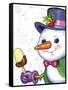 The snowman and ice-cream-Olga And Alexey Drozdov-Framed Stretched Canvas