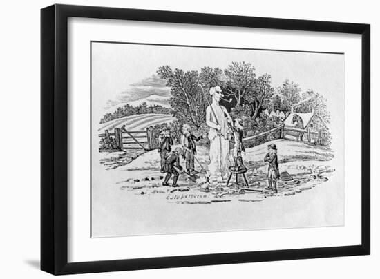 The Snowman at Cherryburn (Esto Perpetua), from 'Land Birds', C. 1797 (Wwod Engraving)-Thomas Bewick-Framed Giclee Print