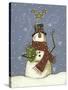 The Snowman's Gift-Margaret Wilson-Stretched Canvas