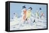 The Snowmen's Party-David Cooke-Framed Stretched Canvas