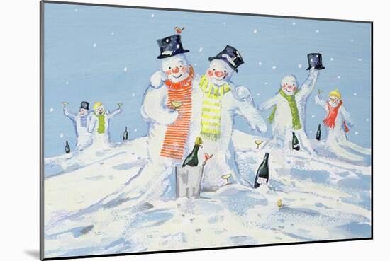 The Snowmen's Party-David Cooke-Mounted Giclee Print