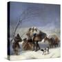 The Snowstorm by Francisco De Goya-null-Stretched Canvas