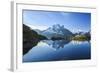 The Snowy Peaks of Mont Blanc are Reflected in the Blue Water of Lac Blanc at Dawn, France-Roberto Moiola-Framed Photographic Print