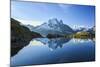 The Snowy Peaks of Mont Blanc are Reflected in the Blue Water of Lac Blanc at Dawn, France-Roberto Moiola-Mounted Photographic Print