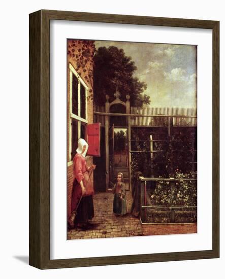 The Soap Bubbles-Pieter de Hooch-Framed Giclee Print