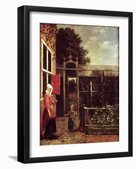 The Soap Bubbles-Pieter de Hooch-Framed Giclee Print