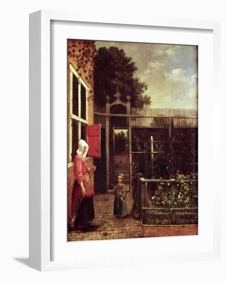 The Soap Bubbles-Pieter de Hooch-Framed Giclee Print