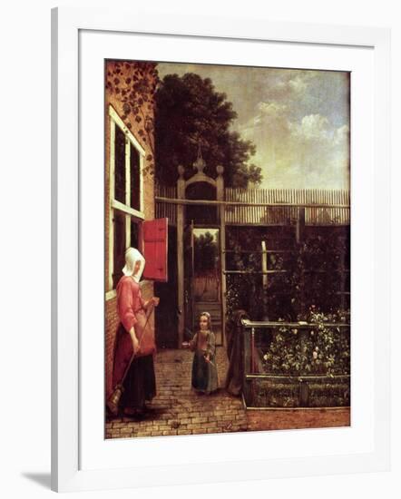 The Soap Bubbles-Pieter de Hooch-Framed Giclee Print