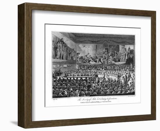 The Society of Arts Distributing its Premiums, 1804-Isaac Taylor-Framed Giclee Print