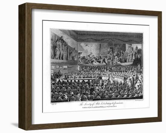 The Society of Arts Distributing its Premiums, 1804-Isaac Taylor-Framed Giclee Print