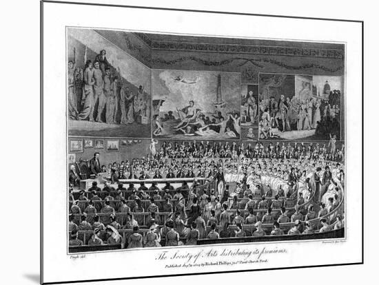 The Society of Arts Distributing its Premiums, 1804-Isaac Taylor-Mounted Giclee Print