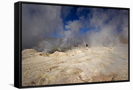 The Sol De Manana Geysers, a Geothermal Field at a Height of 5000 Metres, Bolivia, South America-James Morgan-Framed Stretched Canvas