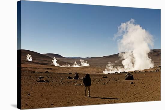 The Sol De Manana Geysers, a Geothermal Field at a Height of 5000 Metres, Bolivia, South America-James Morgan-Stretched Canvas