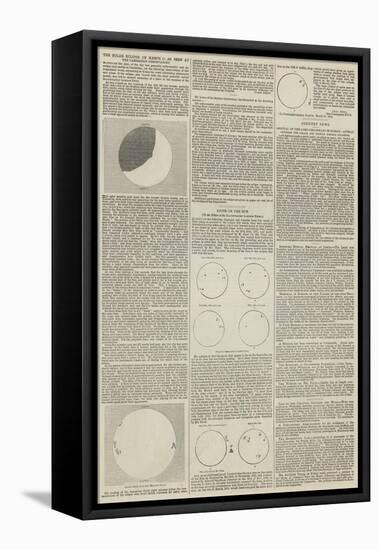 The Solar Eclipse of 15 March as Seen at the Cambridge Observatory-null-Framed Stretched Canvas