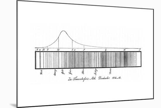 The Solar Spectrum, 1814-null-Mounted Giclee Print