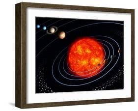 The Solar System-Stocktrek Images-Framed Premium Photographic Print