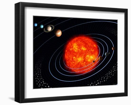 The Solar System-Stocktrek Images-Framed Premium Photographic Print