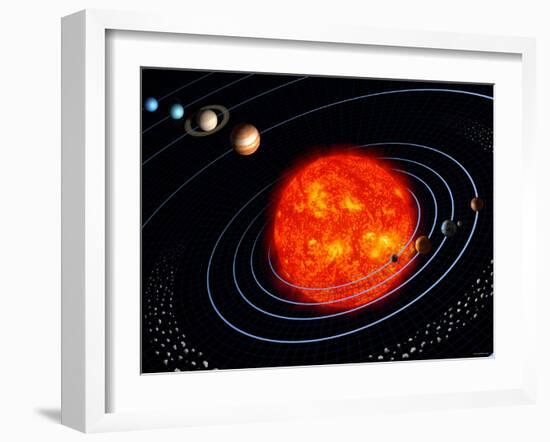 The Solar System-Stocktrek Images-Framed Premium Photographic Print