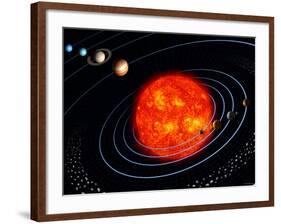 The Solar System-Stocktrek Images-Framed Photographic Print