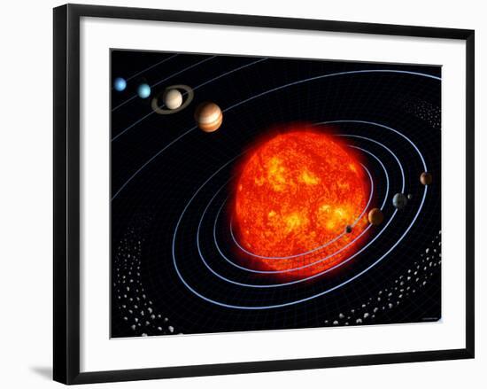 The Solar System-Stocktrek Images-Framed Photographic Print