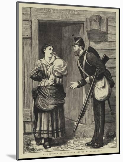 The Soldier's Departure, a Sketch at Aldershot-William III Bromley-Mounted Giclee Print