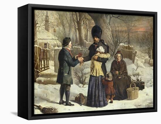 The Soldier's Farewell, the Parent's Gift [Leaving for the Crimea]-George Housman Thomas-Framed Stretched Canvas