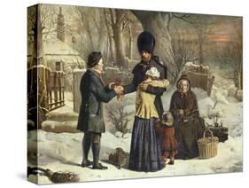 The Soldier's Farewell, the Parent's Gift [Leaving for the Crimea]-George Housman Thomas-Stretched Canvas