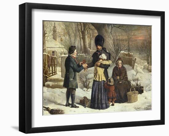 The Soldier's Farewell, the Parent's Gift [Leaving for the Crimea]-George Housman Thomas-Framed Giclee Print