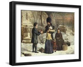 The Soldier's Farewell, the Parent's Gift [Leaving for the Crimea]-George Housman Thomas-Framed Giclee Print