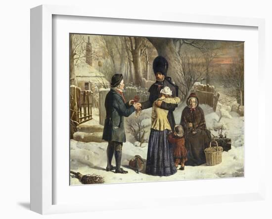 The Soldier's Farewell, the Parent's Gift [Leaving for the Crimea]-George Housman Thomas-Framed Giclee Print