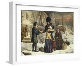The Soldier's Farewell, the Parent's Gift [Leaving for the Crimea]-George Housman Thomas-Framed Giclee Print